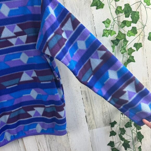 Patagonia Women's Synchilla Purple/Blue Fleece Snap T Pullover Size small - Picture 8 of 11